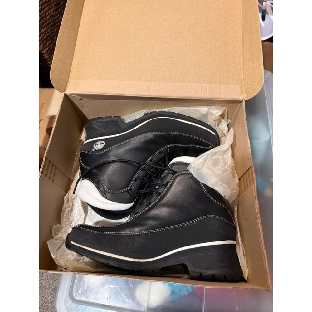 Timberland Euro Dub Spin 85368 Black White Women’s 9 Y2K Style